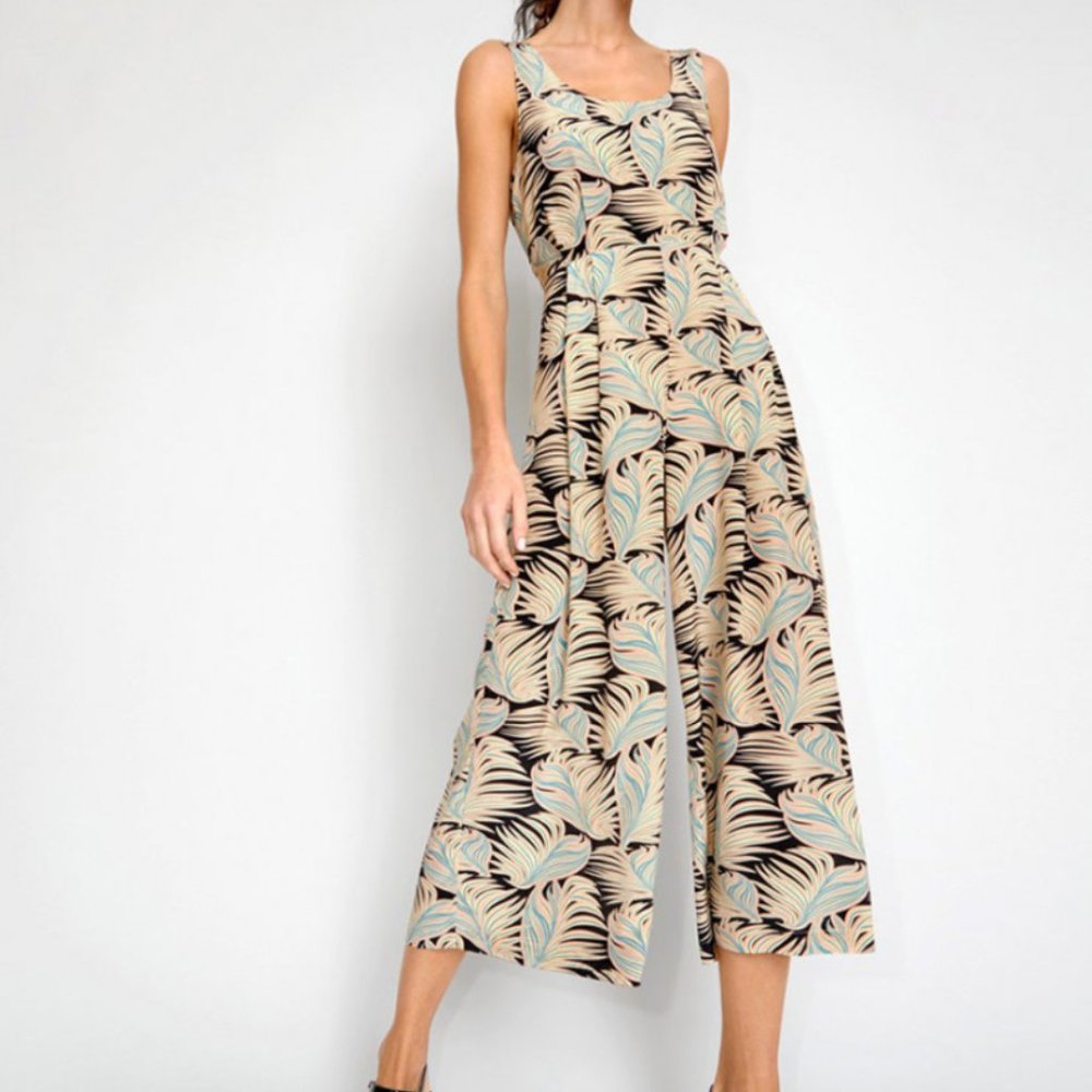 No.6 Dorsey Jumpsuit in Blue Fern - 100% Silk